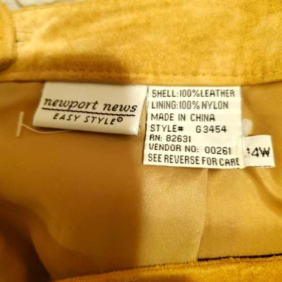 Leather Newport News Camel Fringe Suede Skirt - Picture 8 of 10